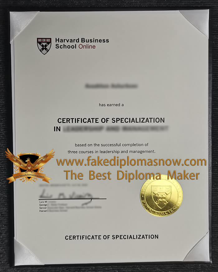 HBS Online certificate