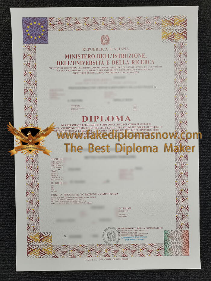 Ministero Dell’Istruzione Diploma, Italy High School Diploma