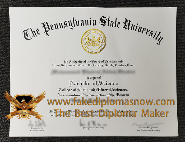Penn State BS diploma