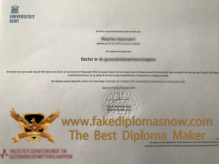 Universiteit Gent diploma Universiteit Gent diploma
