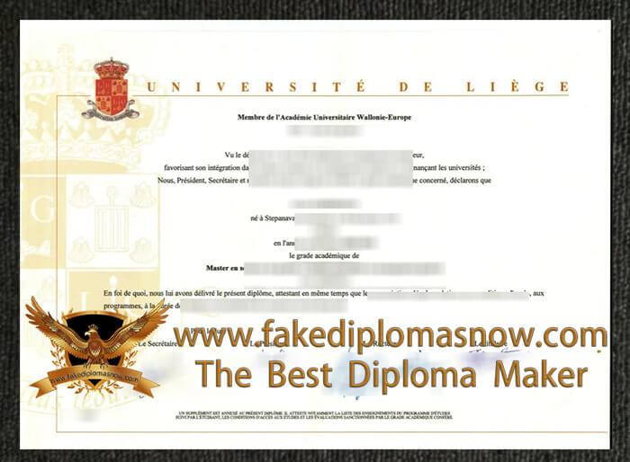 University of Liège diploma University of Liège diploma