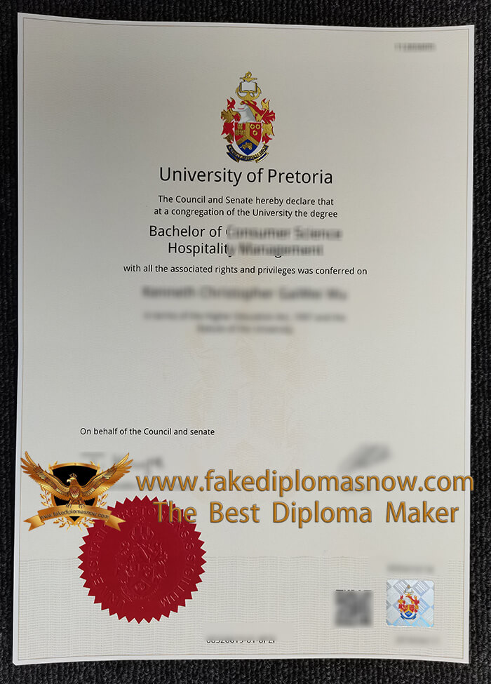 University of Pretoria diploma