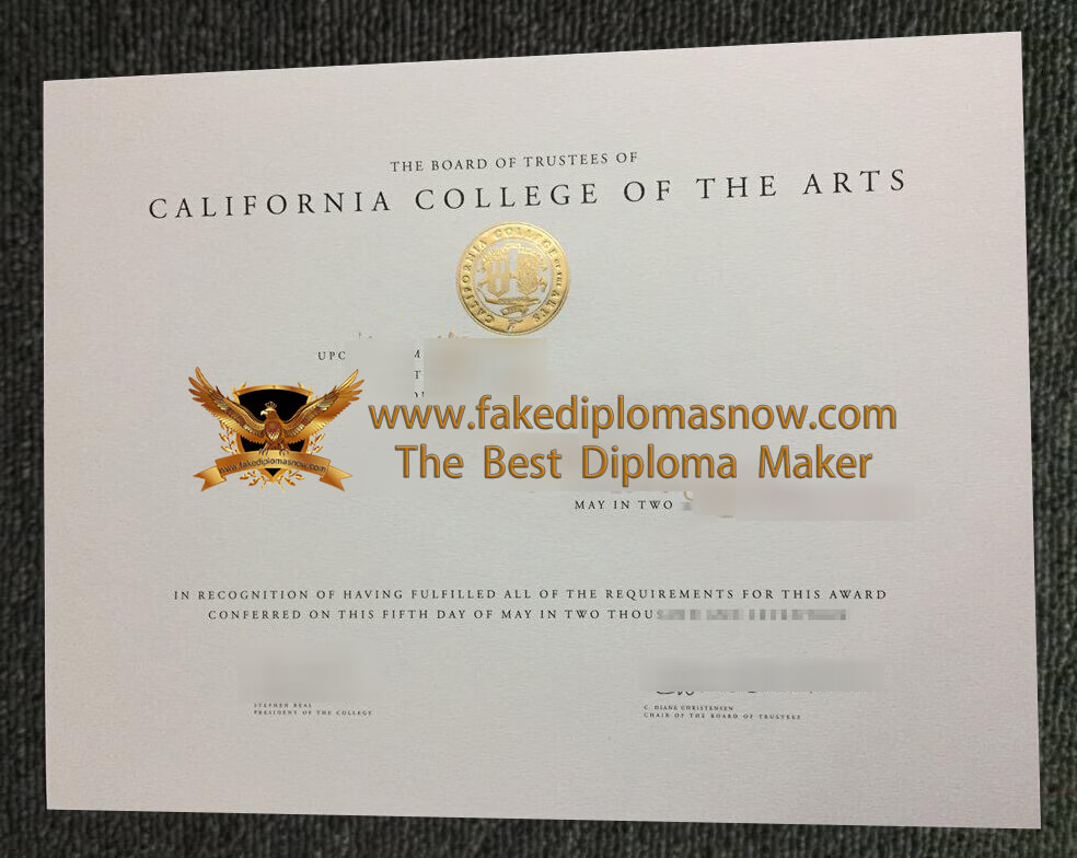California College of the Arts diploma