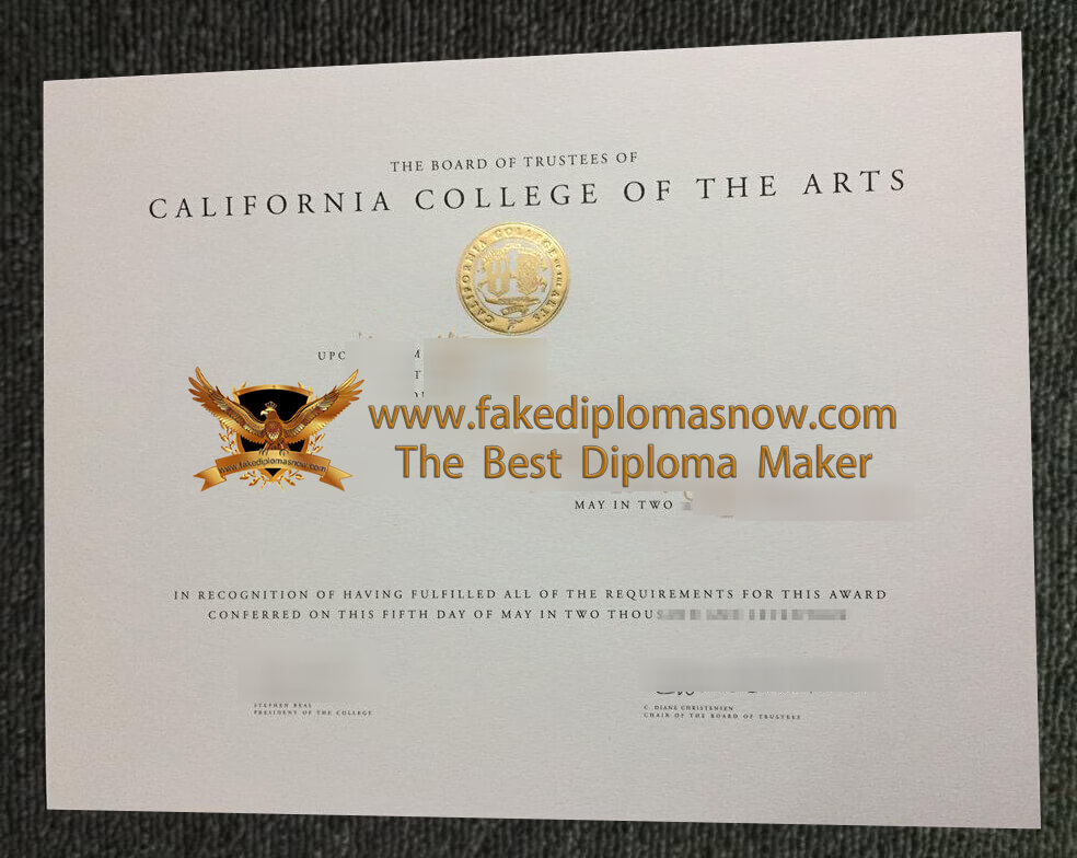 California College of the Arts diploma California College of the Arts diploma