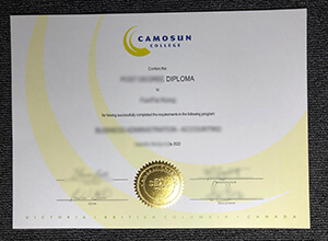 Camosun College diploma certificate