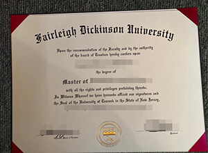 Fairleigh Dickinson University diploma certificate