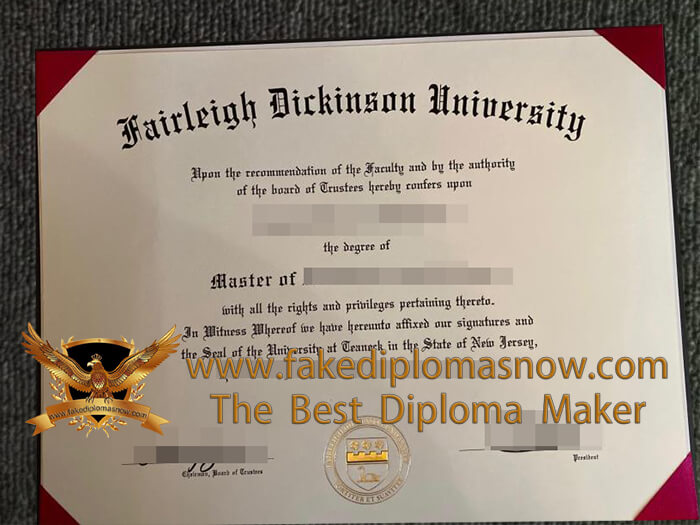 Fairleigh Dickinson University diploma
