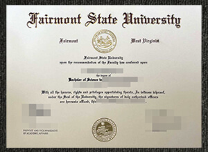 Fairmont State University diploma