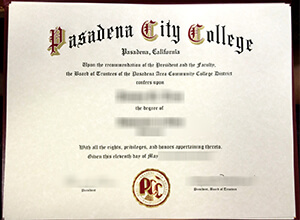 Buy college diploma online, order a fake Pasadena City College diploma