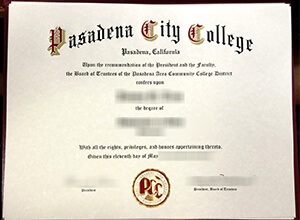 Pasadena City College diploma