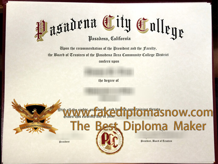 Pasadena City College diploma
