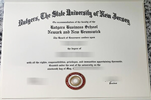 Rutgers, The State University of New Jersey diploma