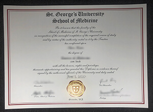 St. George's University diploma certifiate