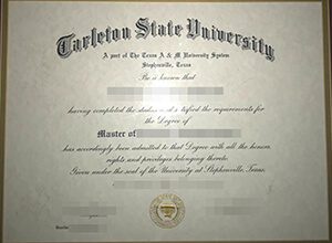 Tarleton State University diploma sample
