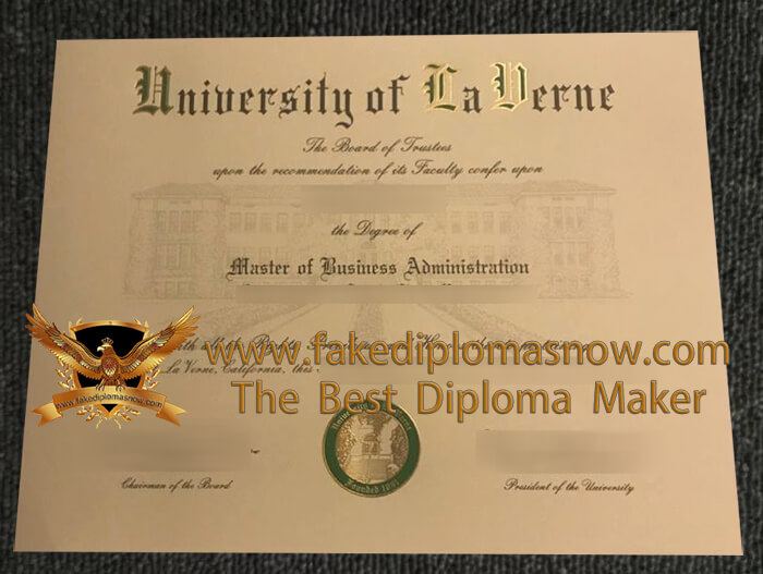 University of La Verne diploma certificate University of La Verne diploma certificate