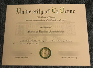 University of La Verne diploma