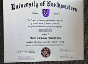 University of Northwestern – St. Paul diploma certificate