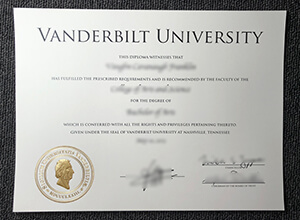 Vanderbilt University diploma sample