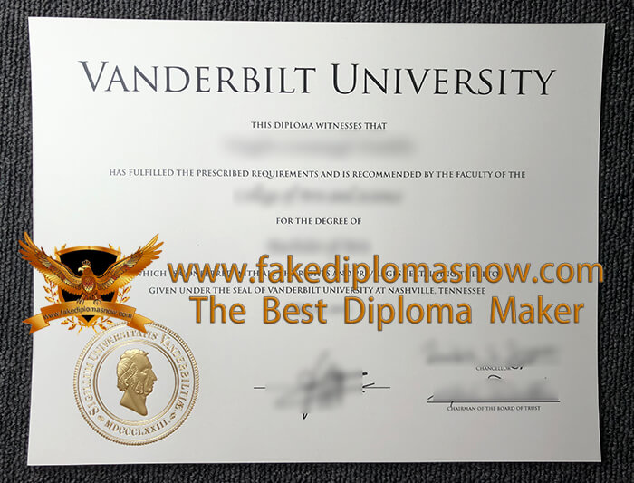 Vanderbilt University diploma