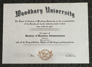 Woodbury university diploma certificate