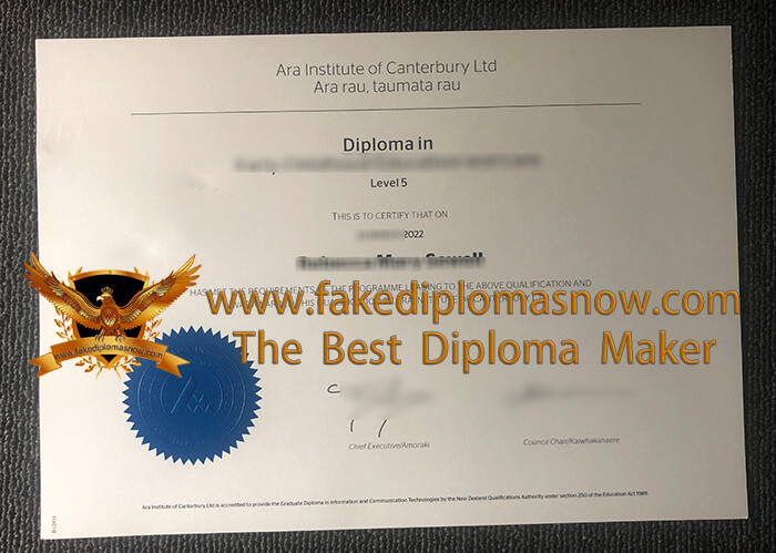 Ara Institute of Canterbury diploma Ara Institute of Canterbury diploma