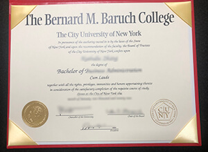 Bernard M. Baruch College diploma certificate