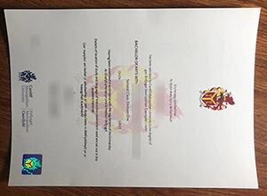 Cardiff Metropolitan University degree certificate