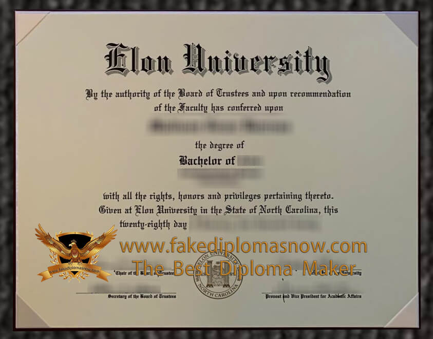 Elon University diploma Elon University diploma