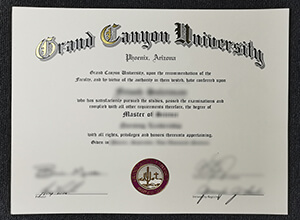 Grand Canyon University diploma certificate