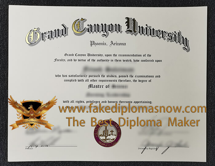 Grand Canyon University diploma