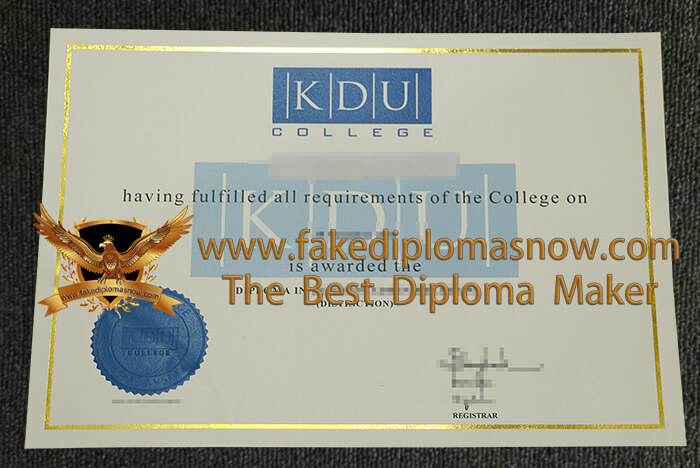 KDU College diploma