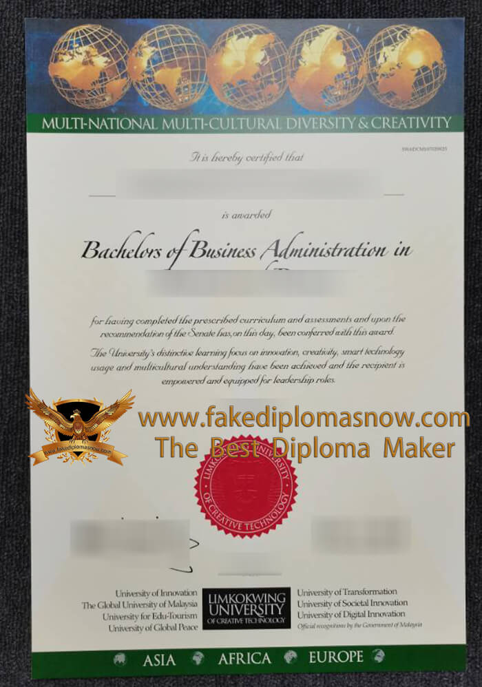 Limkokwing University diploma