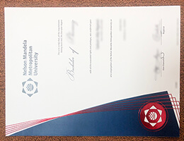 Nelson Mandela Metropolitan University (NMMU) degree certificate