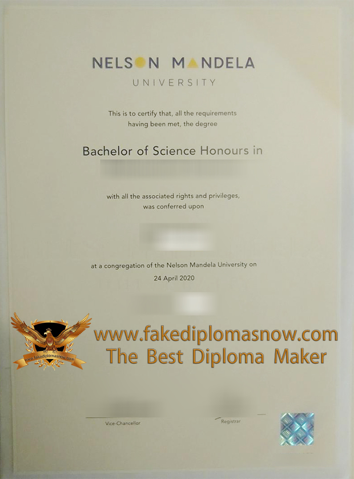 Nelson Mandela University diploma