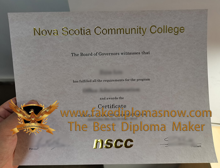 Nova Scotia Community College certificate