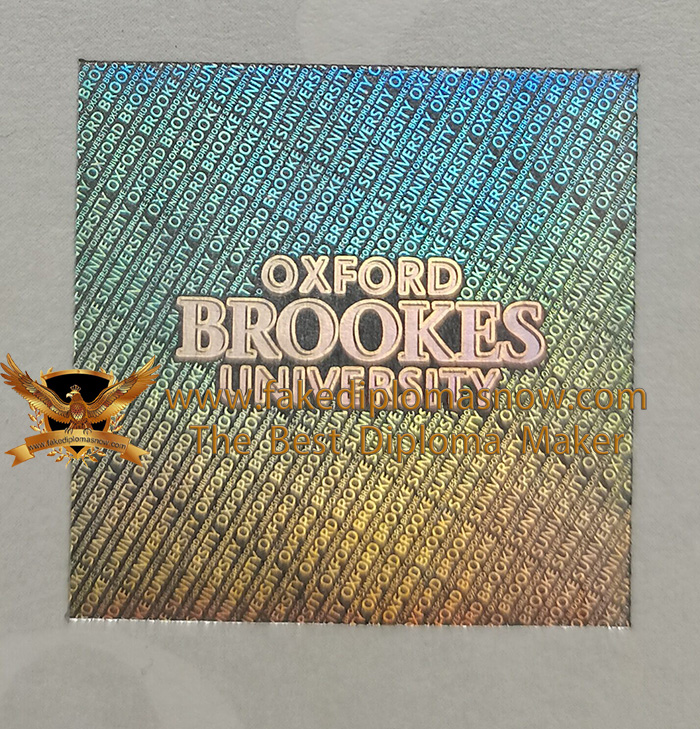 Oxford Brookes University Diploma Hologram