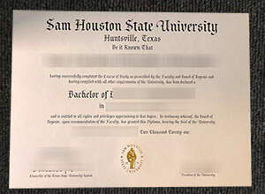 Sam Houston State University Fake Diploma Certificate