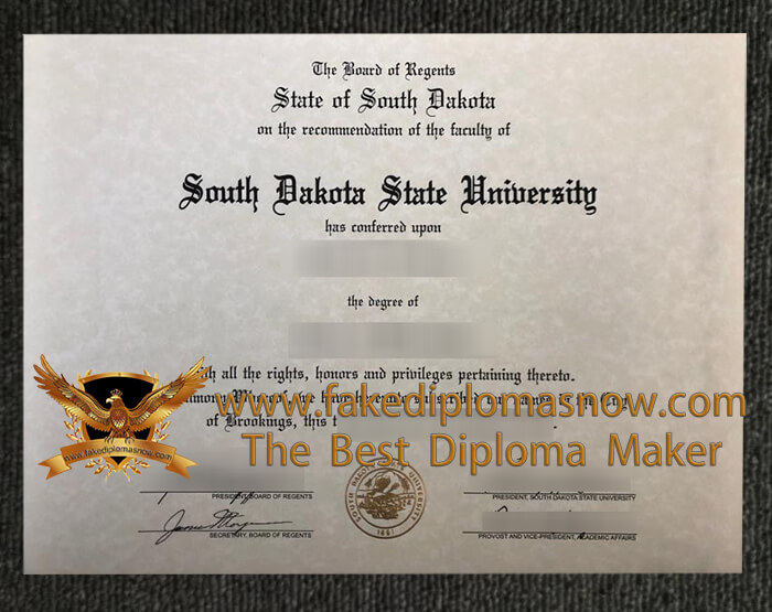 South Dakota State University diploma