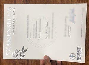 Stockholm University diploma certificate