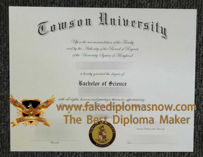 Towson University diploma 