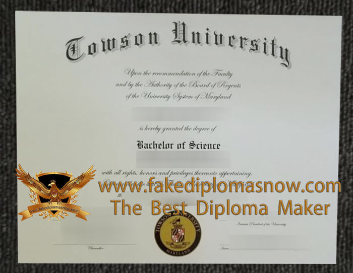 Towson University diploma