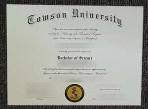 Towson University diploma