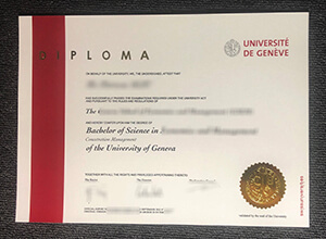 Université de Genève Diploma certificate