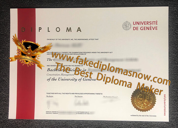 University of Geneva BS diploma University of Geneva BS diploma