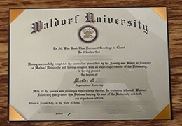 Waldorf University diploma certificate