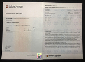 Cambridge GCE certificate