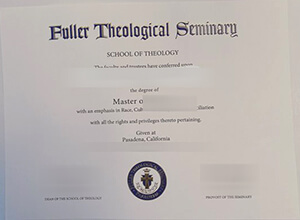 Fullerton Theological Seminary diploma certificate