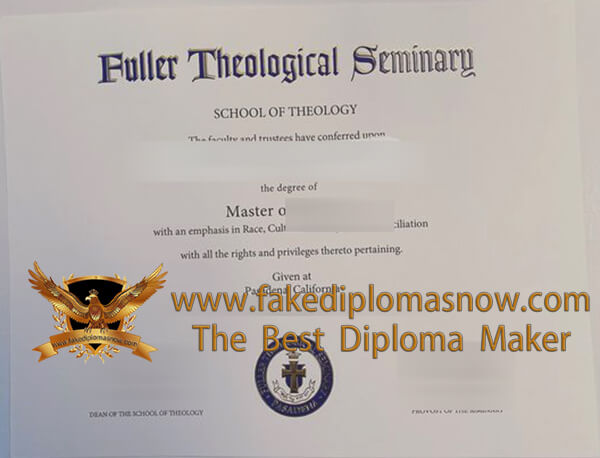 Fullerton Theological Seminary diploma