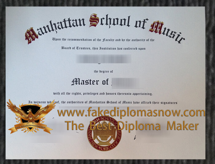 Manhattan School of Music diploma