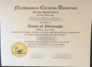 Northwestern Christian University diploma certificate